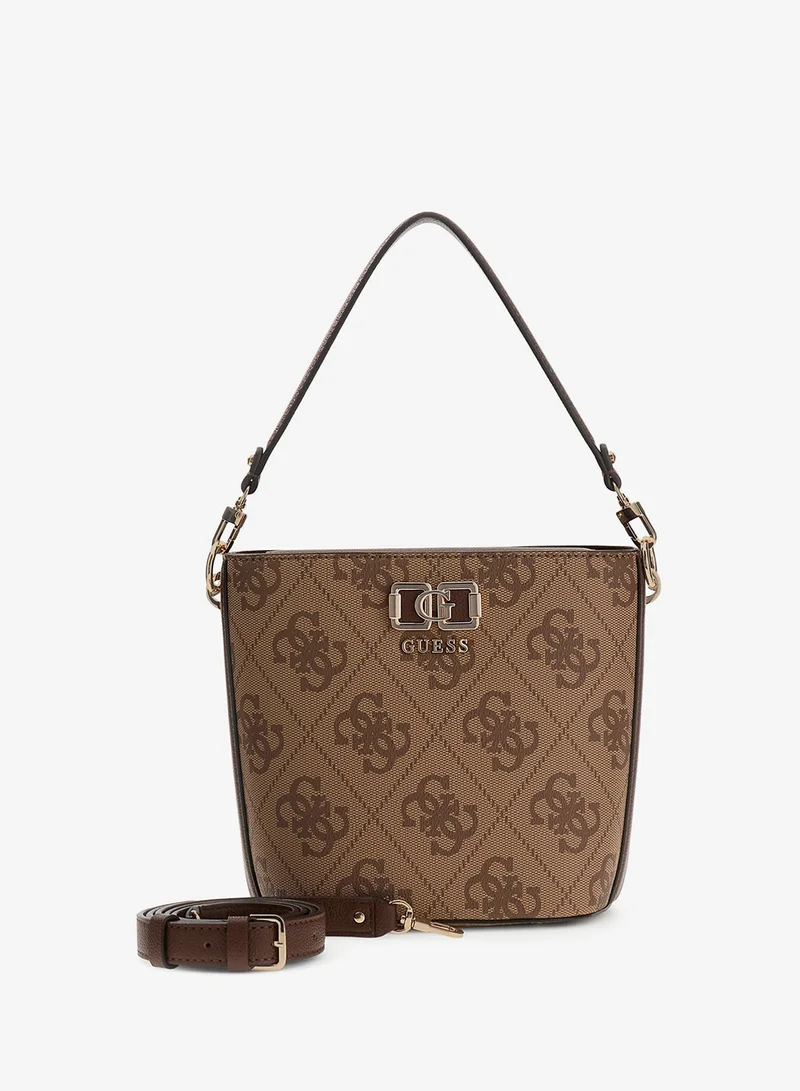 GUESS  Karnilla Monogram Bucket Bag for Women | Best Price UAE
